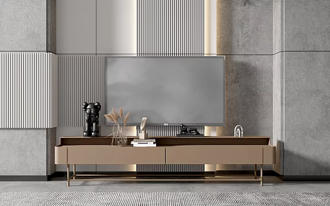 Light Luxury TV Cabinet Simple TV Cabinet 3d model
