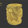 Hand Carved Wooden Decorative Container With Natural Texture For Home Use