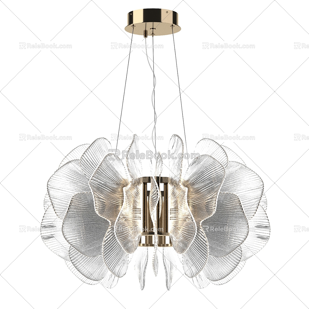 Modern Simple Light Luxury Chandelier Chandelier Simple Light Luxury Chandelier Restaurant Chandelier 3d model