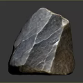 Natural Raw Stone Material With Grayish Blue Surface And Glossy Textured Look