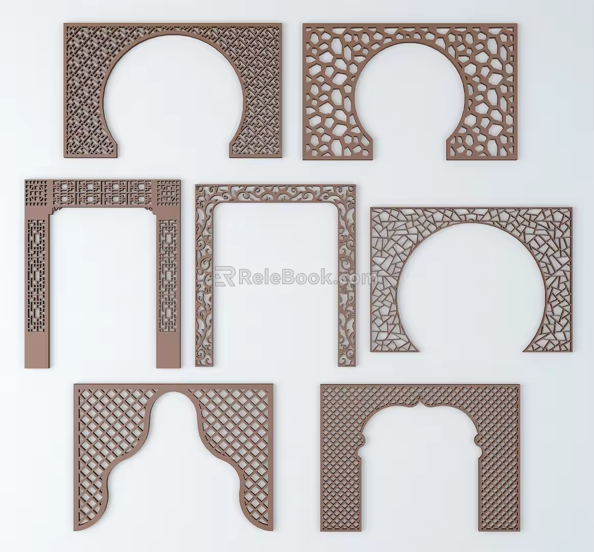 Chinese Moon Cave Ancient Pattern 3d model