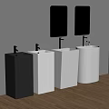 Table basin column basin column basin wash basin wash basin 3d model
