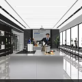 School Learning Space With Bookshelves Books Sculptures Plants And White Counter