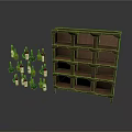 Wooden Brown Multi Tiered Wine Rack Furniture Displaying Various Wine Bottles