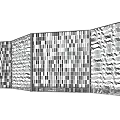 Modern Feature Wall With Modular Panels And Textured Geometric Patterns 3d model