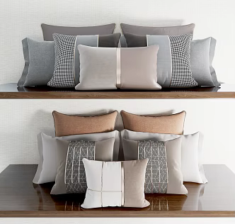 Modern Pillow Fabric Pillow Bag 3d model