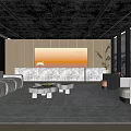 Modern Living Room Interior With White Sofa Metal Coffee Tables And Decorative Wall Artwork