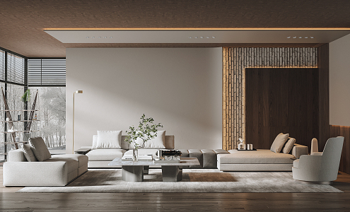 Modern Minotti living room 3d model