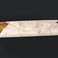 Soft Tortilla Wrap With Fresh Vegetables And Grilled Meat Strips