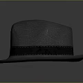 Fashionable Gray Fedora Hat Featuring Black Stitched Band And Classic Style