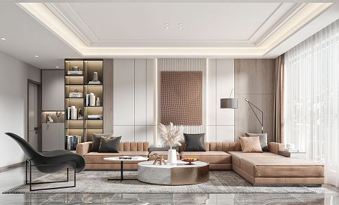 modern living room 3d model