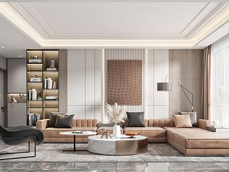 modern living room 3d model