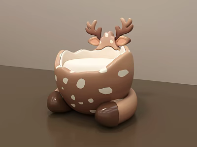 Modern Children's Chair Fawn Cartoon Animal Children's Seat Children's Stool Creative Furniture Single Chair Children's Fun 3d model