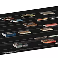 Wall Bookshelf Invisible Hanging Wall Storage Rack Simple Style Display Rack Wall Hanging Middle Ancient Bookshelf spectrum 3d model
