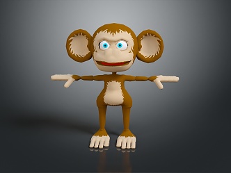 Monkey Cartoon Monkey Anime Monkey Stylized Monkey Fantasy Style Monkey Toy 3d model