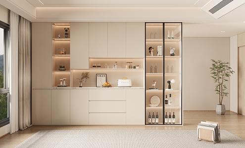 Home Wine Cabinet 3d model