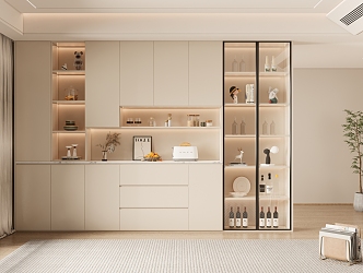 Home Wine Cabinet 3d model