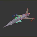 Detailed Military Fighter Jet Model With Open Cockpit And Weapon Attachments