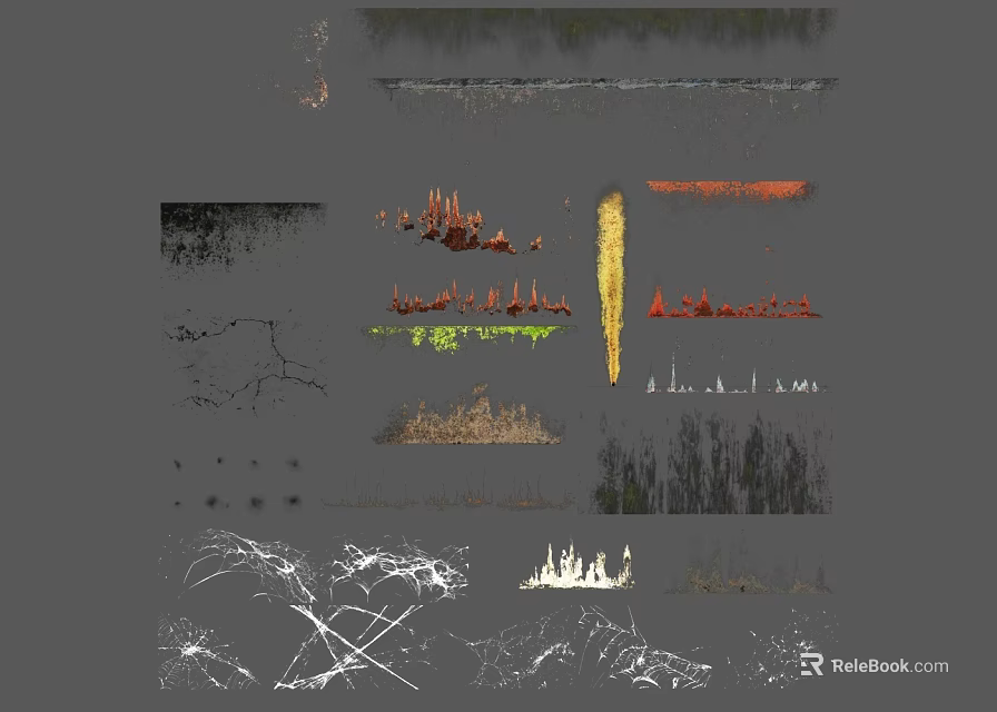 Decorative Wall Interior Featuring Various Unique Artistic Textures Patterns And Designs 3d model