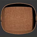 Brown Woven Storage Basket With Handles For Home Decor And Organization