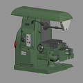 Green Industrial Milling Machine With Control Panel And Worktable Mechanical Components 3d model