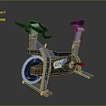 Modern Stationary Bike For Home Fitness With Ergonomic Design And Blue Accents