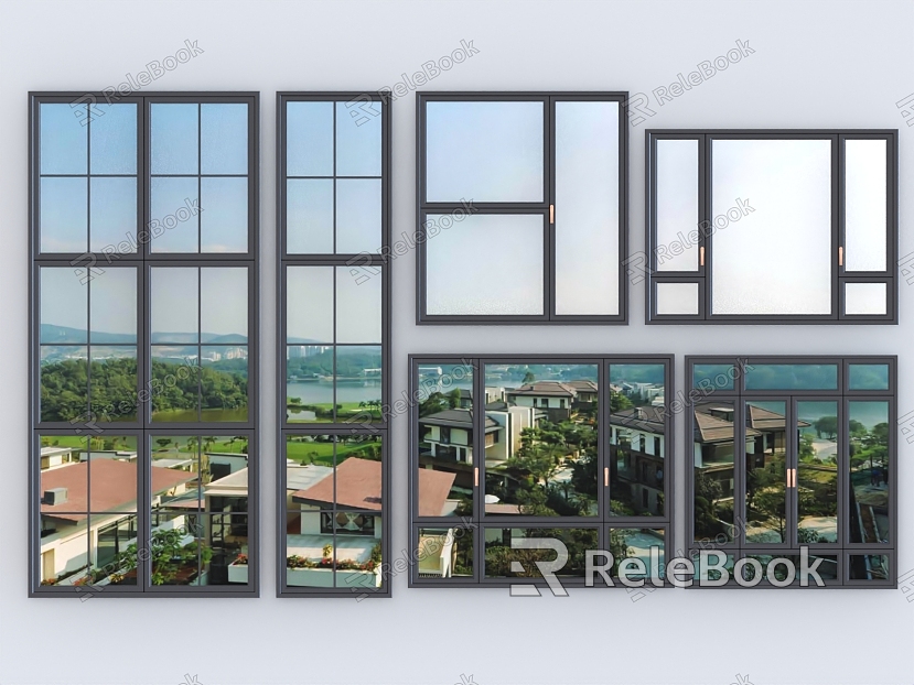 window glass window casement window sliding window aluminum alloy window broken bridge aluminum window bay window glass door floor-to-ceiling window model