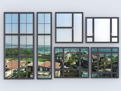 window glass window casement window sliding window aluminum alloy window broken bridge aluminum window bay window glass door floor-to-ceiling window model