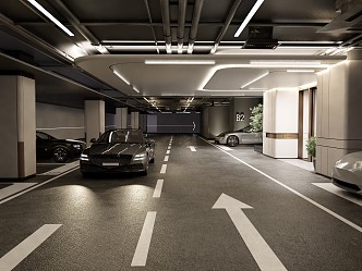 Modern Parking 3d model