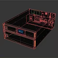 Professional Black Modern Electronic Server Device With Digital Display And Ventilation Grilles