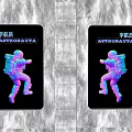Vibrant ASTRONAUTVA Commercial Equipment With Neon Design And Astronaut Graphics