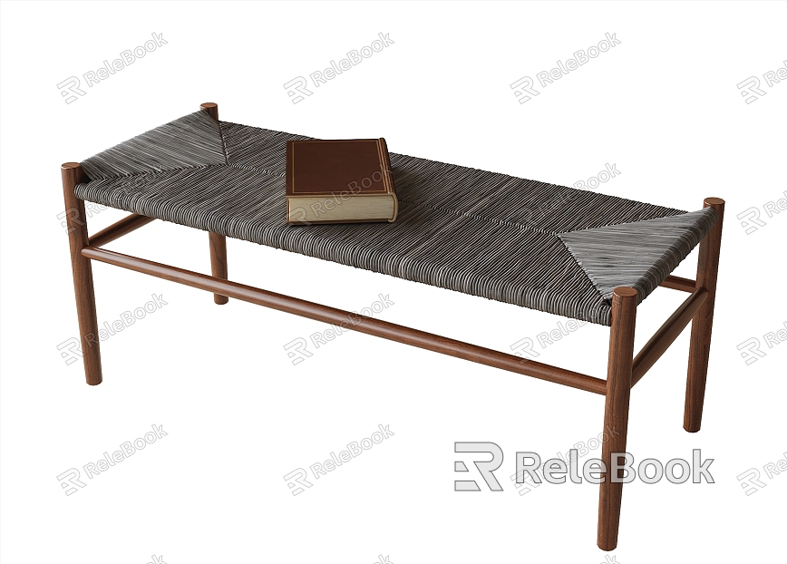 Middle-style bed end stool bench model