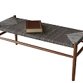 Middle-style bed end stool bench 3d model