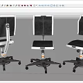 Modern Ergonomic Office Chairs With Adjustable Height And Swivel Function For Comfortable Workspace 3d model