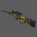 Camouflage Sniper Rifle With High Power Scope Military Style Design For Precision Shooting