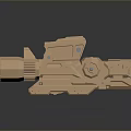 Futuristic Golden Weapon With Intricate Mechanical Design And Shiny Reflective Surface