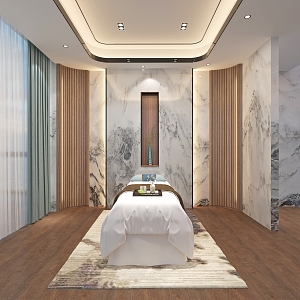 New Chinese Style SPA Beauty Room 3d model