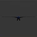 Blue Black Dragon 3D Rendered Fantasy Creature With Glowing Details And Large Wings