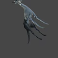 Mythical Antelope With Black And White Body And Long Curved Horns