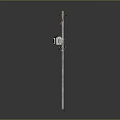 Detailed Outdoor Utility Pole With Crossarms Insulators Lamp And Wires