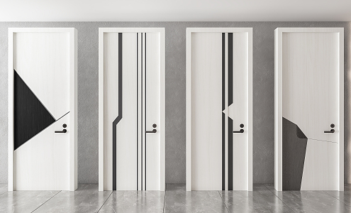 Modern swing door 3d model