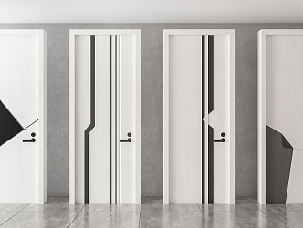 Modern swing door 3d model