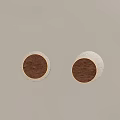 Modern Round Wall Lamps With Wooden Panels And Illuminated Frames On Light Wall