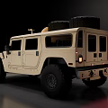 Beige Functional Off Road Vehicle With Roof Spare Tire Front Grille And Large Tires