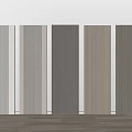 Modern Minimalist Wall Panels With Vertical Slats In Various Neutral Tones For Interior