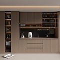 Modern household wine cabinet 3d model