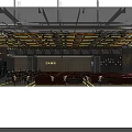 Elegant Modern Bar Interior Design With Stylish Ceiling Lighting Bar Counter And High Stools