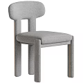 Modern Minimalist Boucle Upholstered Dining Chair With Multiple Neutral Color Choices For Warm Home Interior