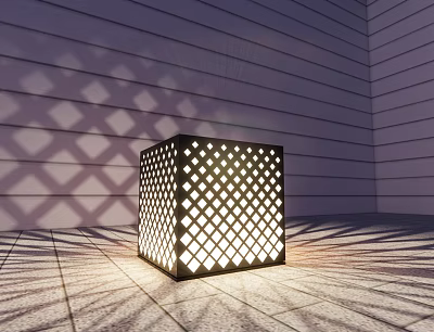 Modern lawn lamp outdoor lamp 3d model