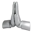 Praying Hands Gesture Silver Metallic Sculpture Symbol Of Respect And Spirituality